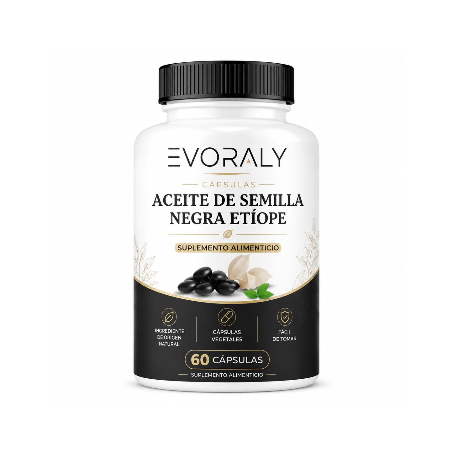 Renovia Organics Evoraly Ethiopian Black Seed Oil Softgel 60 Count