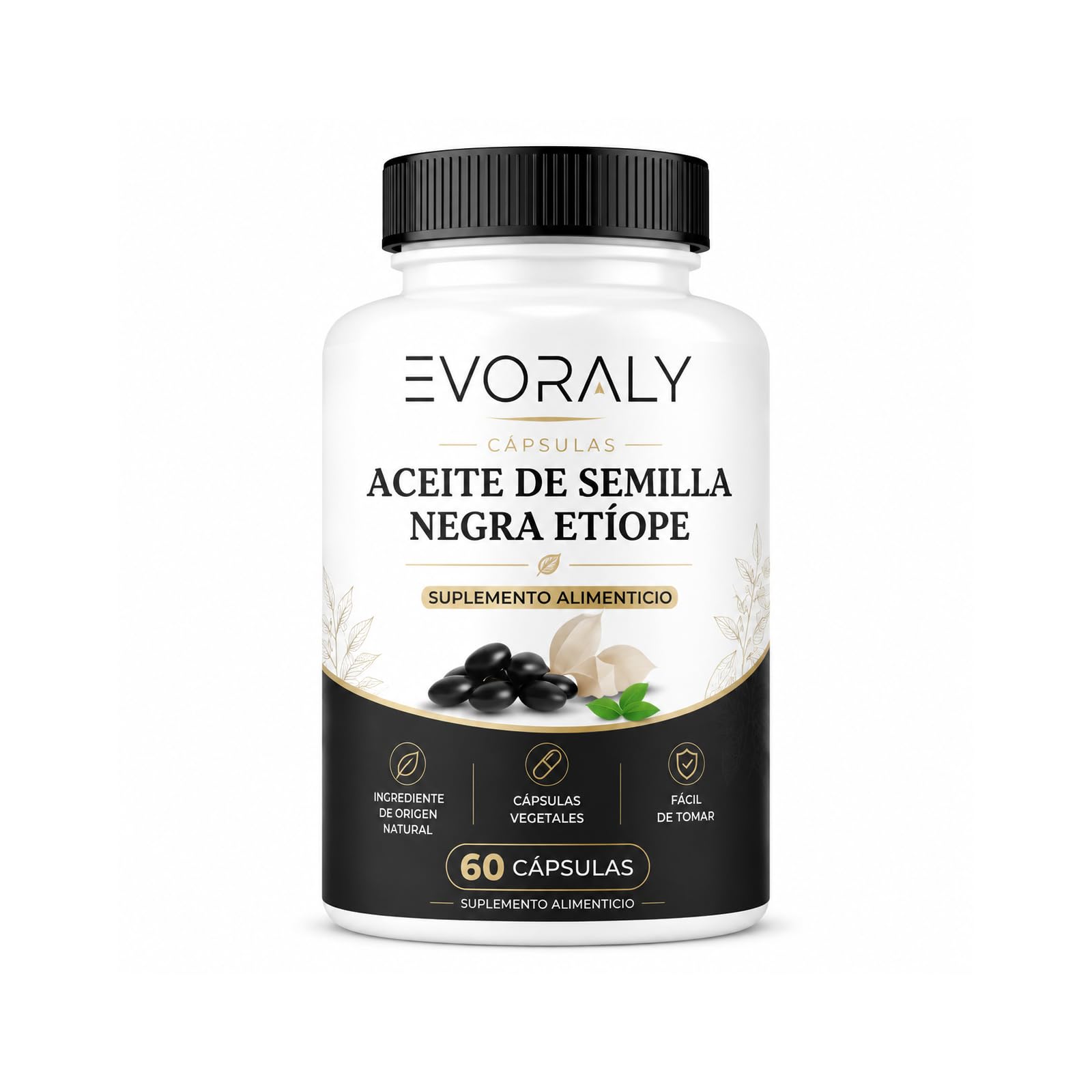 Renovia Organics Evoraly Ethiopian Black Seed Oil Softgel 60 Count