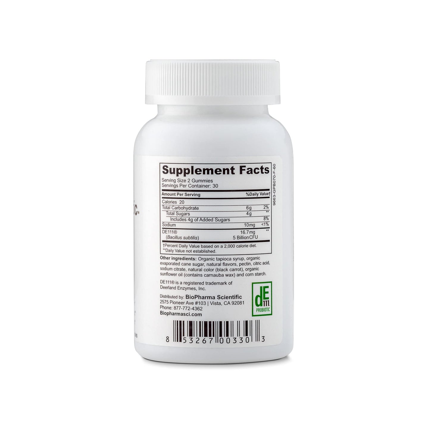 Biopharma Scientific Nanoprobiotic Gummies Gummy 60