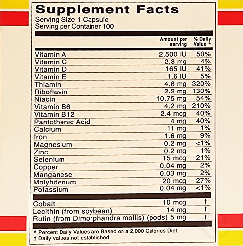 Vital Fuerte H3 100 Capsule Multivitaminico, 1 Count