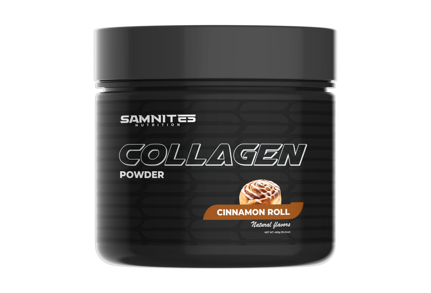Samnites Nutrition Collagen Powder Cinnamon Roll Flavor, 20g Protein, 1.25 Pound