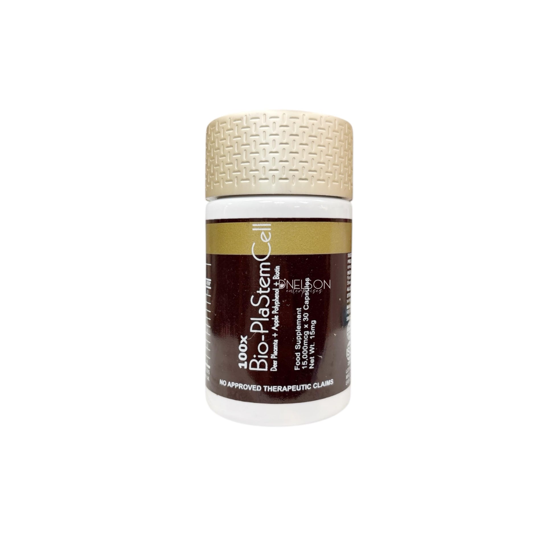 Generic 100x Bio-PlaStemCell Deer Placenta + Apple Polyphenol + Biotin Food Supplement Capsules, 30 Count