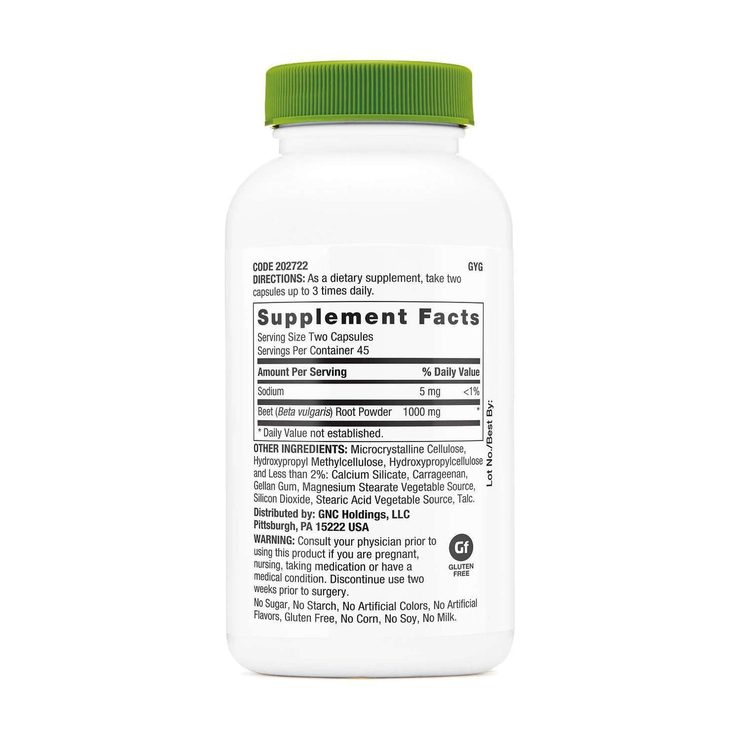 GNC SuperFoods Beet Root 90 Capsules