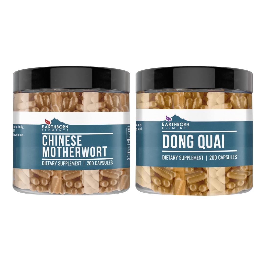 Earthborn Elements Chinese Motherwort & Dong Quai Capsules, 2-Pack, 200 Capsules