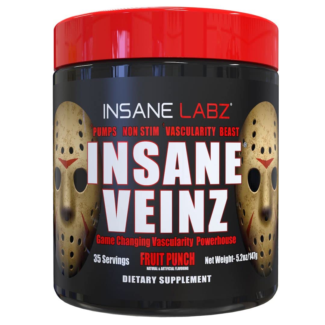 Insane Labz Insane Veinz Non Stimulant NO Enhancing Powder, 35 Servings