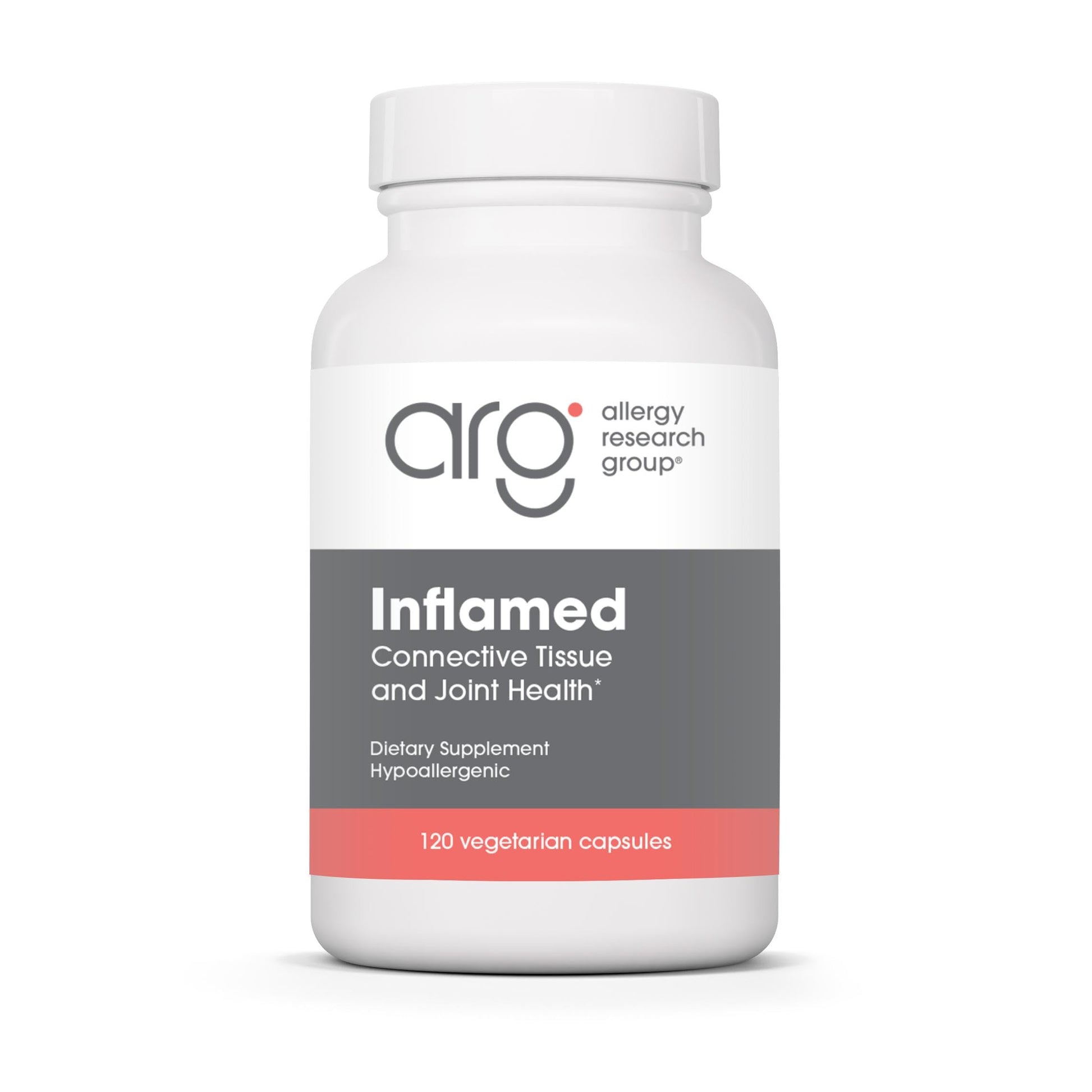 Allergy Research Group InflaMed - Connective Tissue & Joint Support Supplement - Synergistic Herbal & Enzyme Complex - Includes MSM, Turmeric, Boswellia & Bromelain Capsules 120
