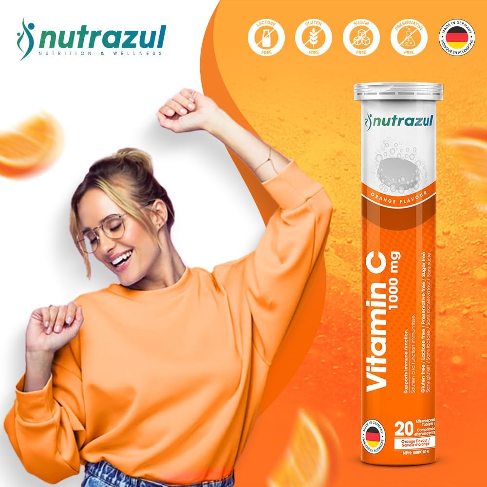 Nutrazul Vitamin C 1000mg Effervescent Tablets, 60 Tablets