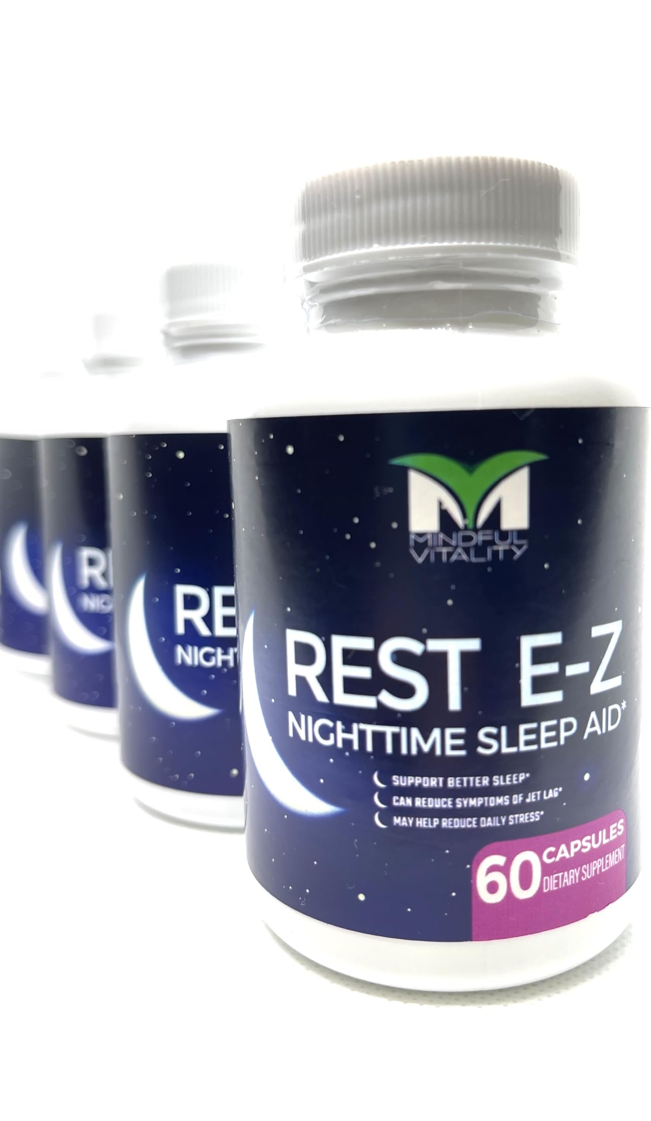 Mindful Vitality Rest E-Z Natural Sleep Aid 60 Capsules
