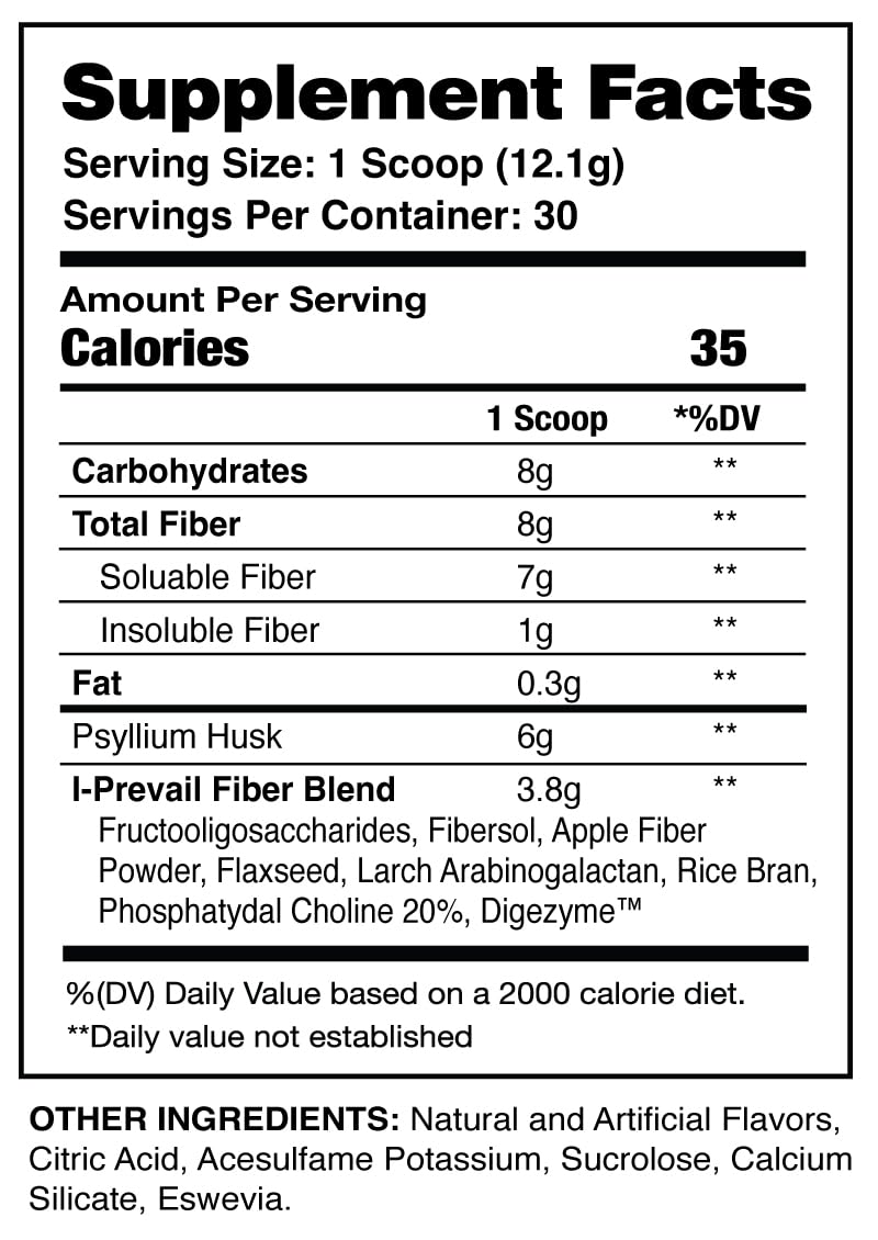 I-Prevail Supplements Fiber Powder 12.73 Ounce