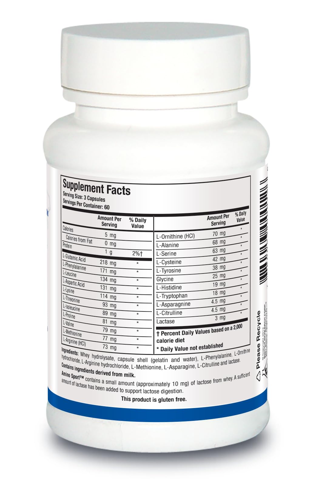Biotics Research Amino Sport Broad Spectrum Amino Acids, Essential Amino Acids, BCAAs, Sports Recovery, Support Lean Muscle Mass, 180 Capsules