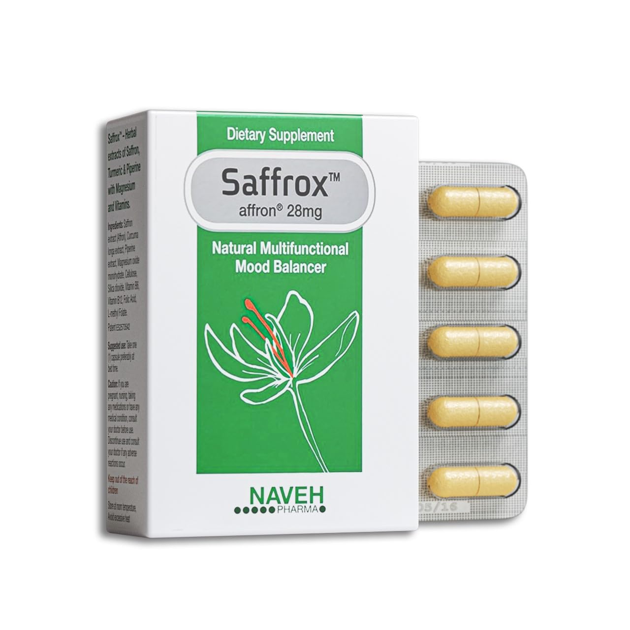 NAVEH PHARMA Saffrox Mood Support Saffron Supplement Capsule 30 Capsules