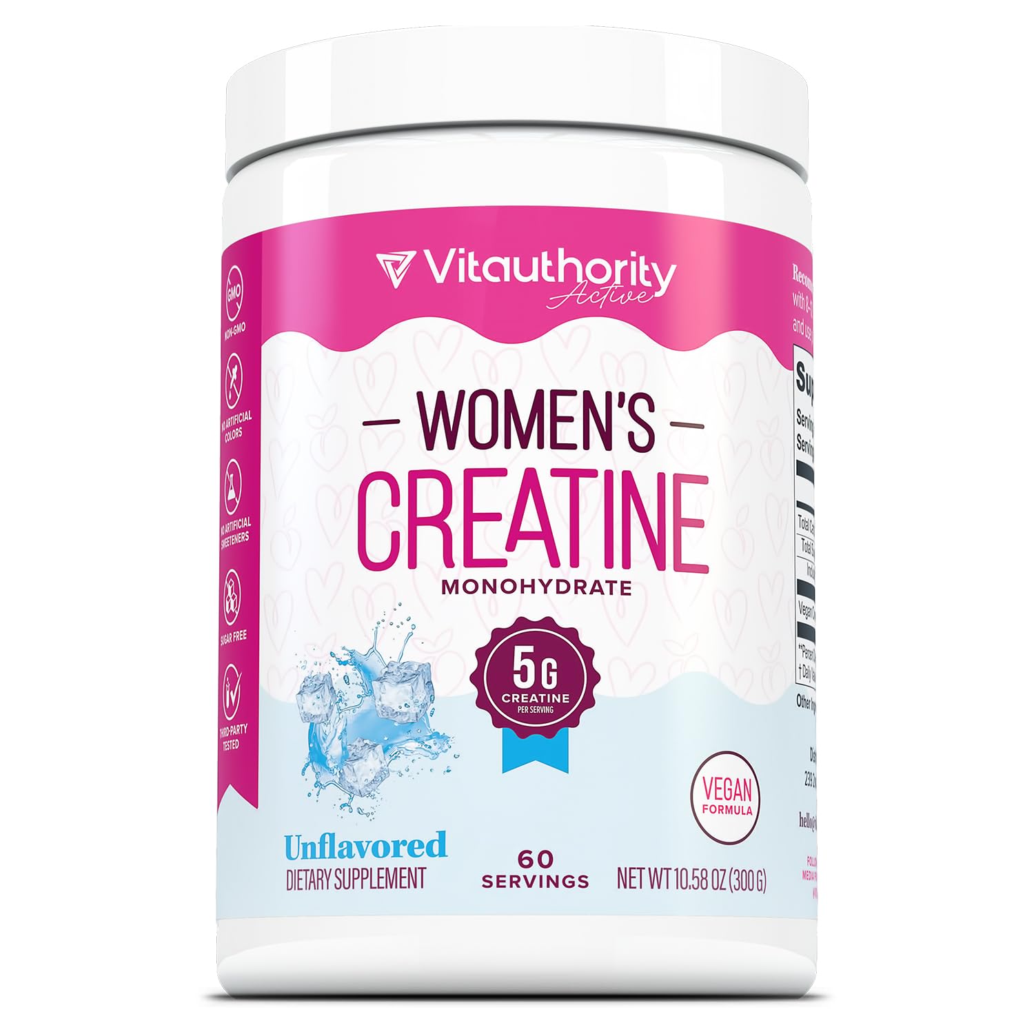 Vitauthority Micronized Creatine Monohydrate Powder, Unflavored, 60 Servings, 10.58 Ounce