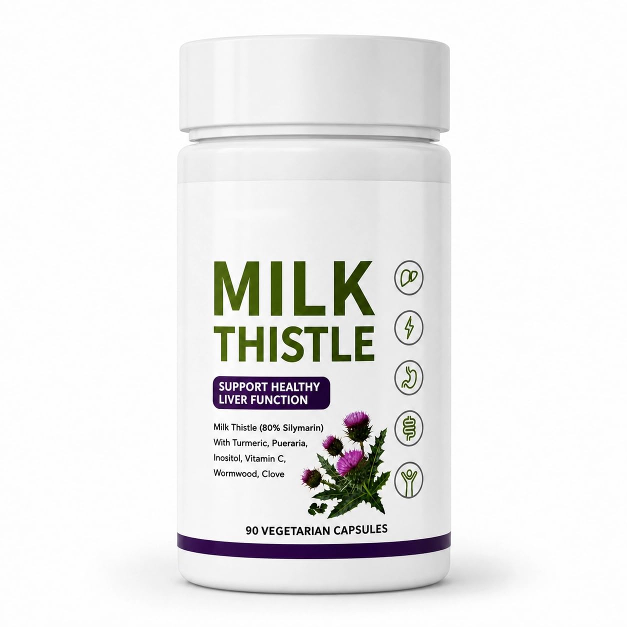 BLOUM Milk Thistle Supplement Capsule 90 Count