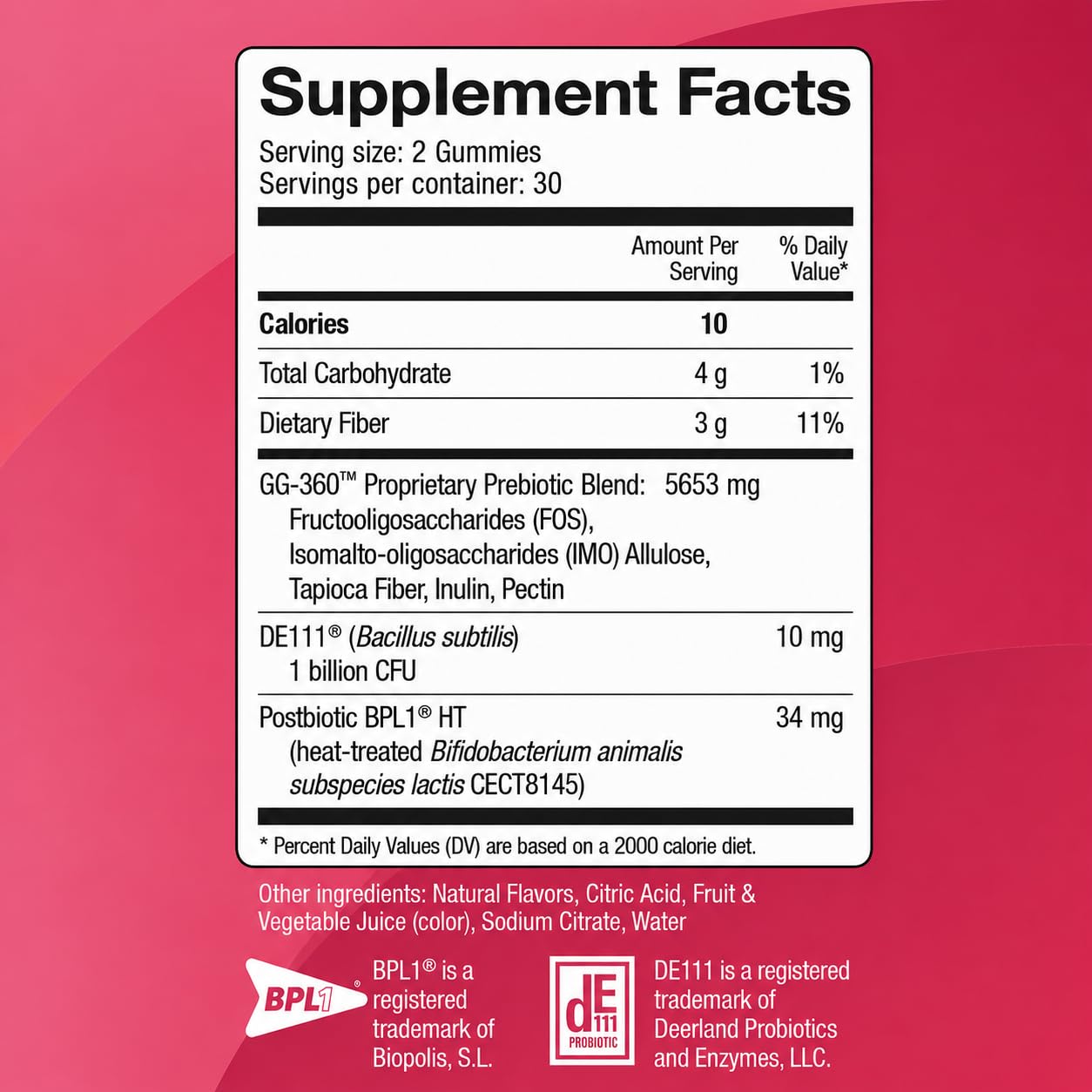 The Gut Gummy Bloating Relief Prebiotics Probiotics Postbiotics Cherry Gummy 1
