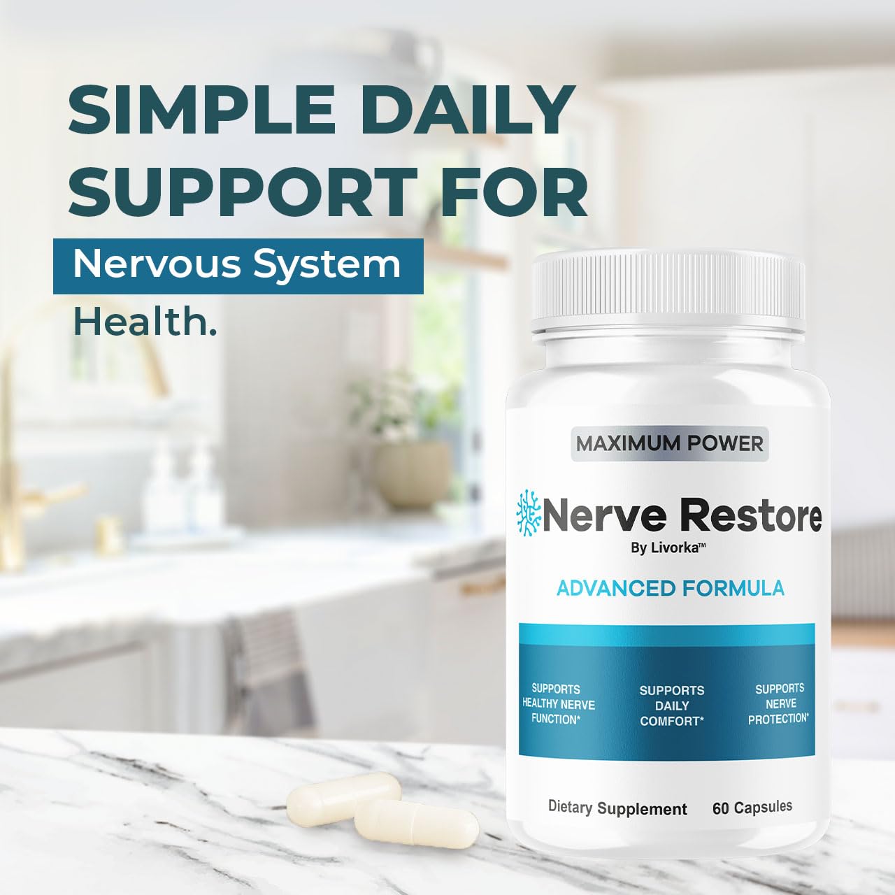 LIVORKA Nerve Restore Capsules, 60 Count