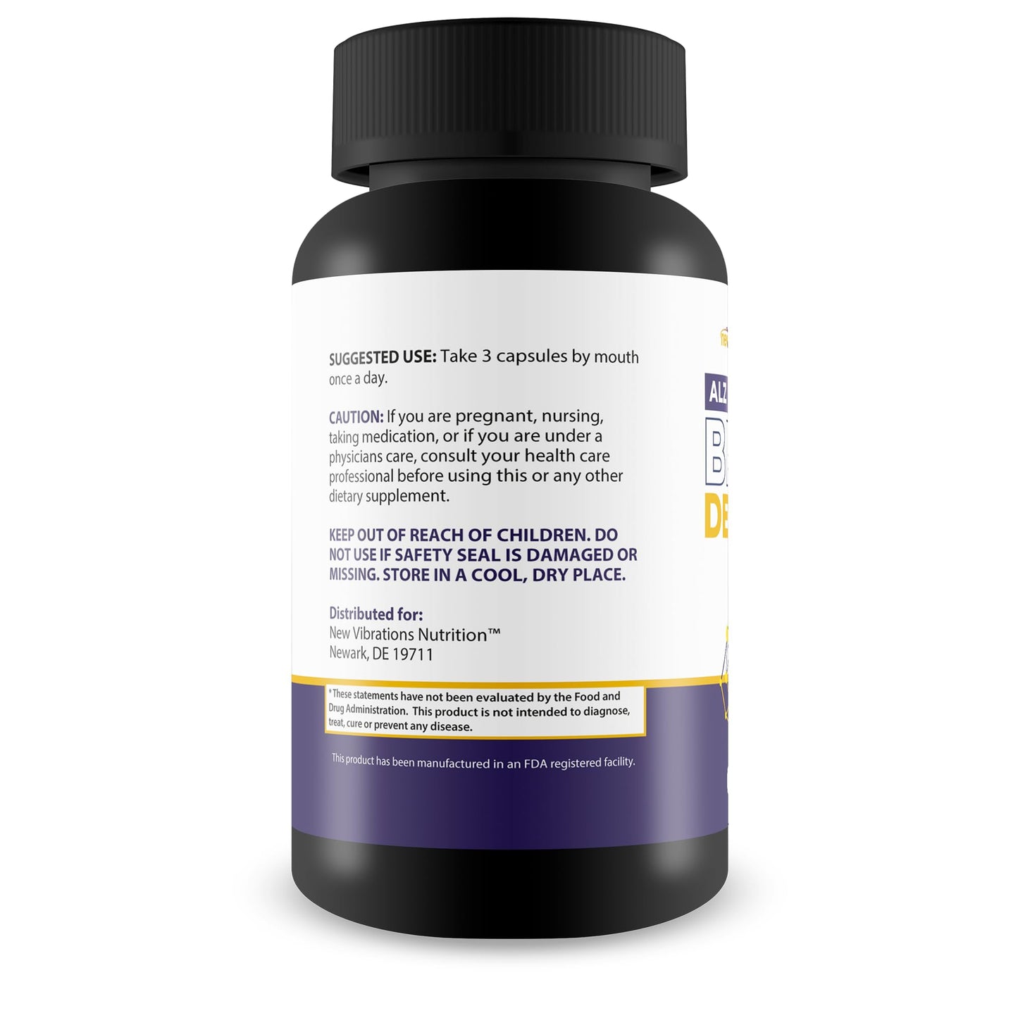 New Vibrations Nutrition ALZ Brain Defence Pro Capsule 90 Count