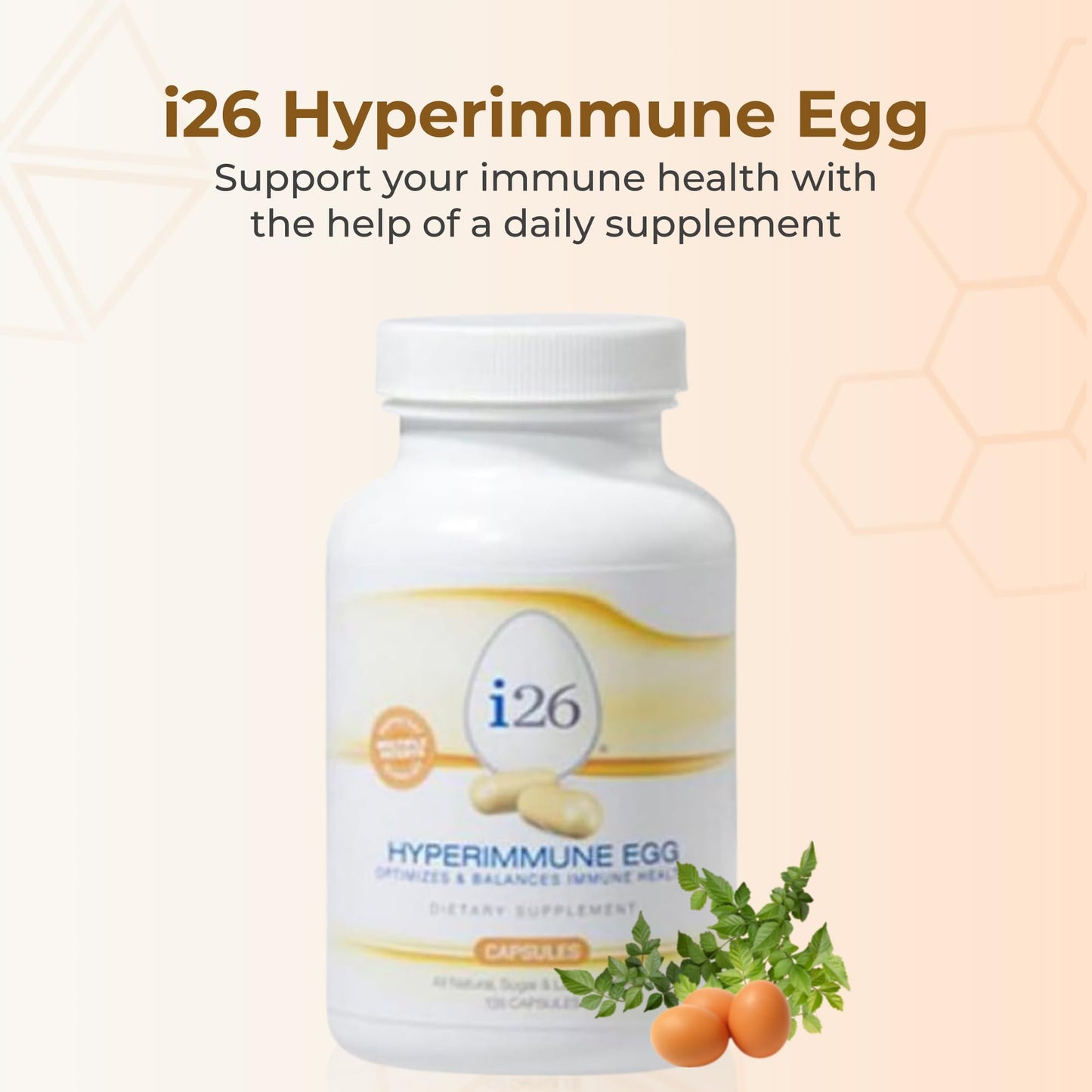 Youngevity i26 Hyperimmune Egg Capsules, 135 Capsules
