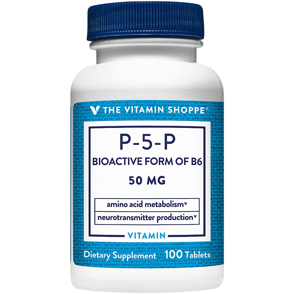 The Vitamin Shoppe P-5-P Pyridoxal-5-Phosphate 50mg - Active B6 Coenzyme Tablets, 100 Count