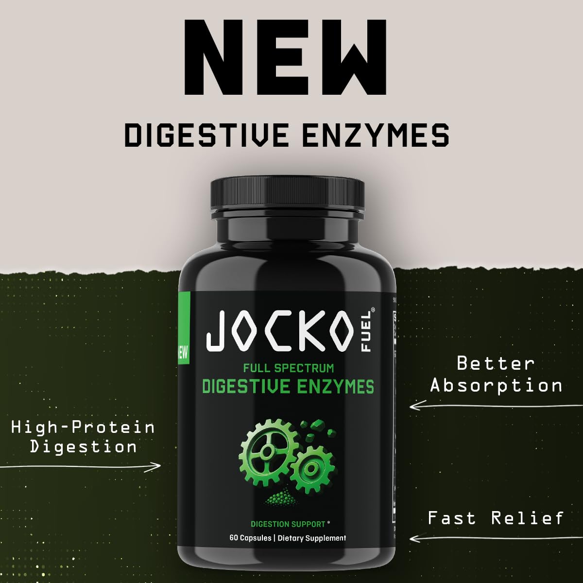Jocko Fuel Digestive Enzymes Capsules, 16 Capsules