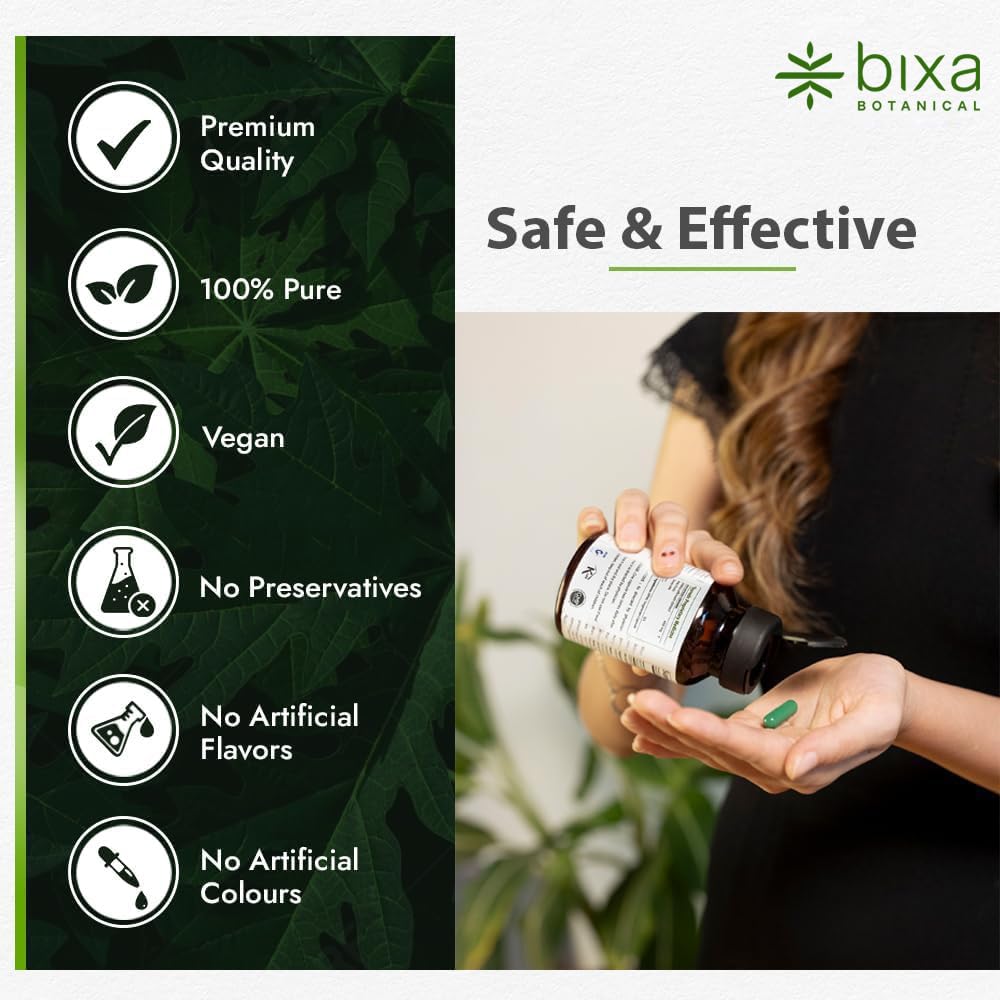 bixa BOTANICAL Gymnema Extract 25% Gymnemic Ayurvedic Natural Herbal Supplement Capsule 60 Count
