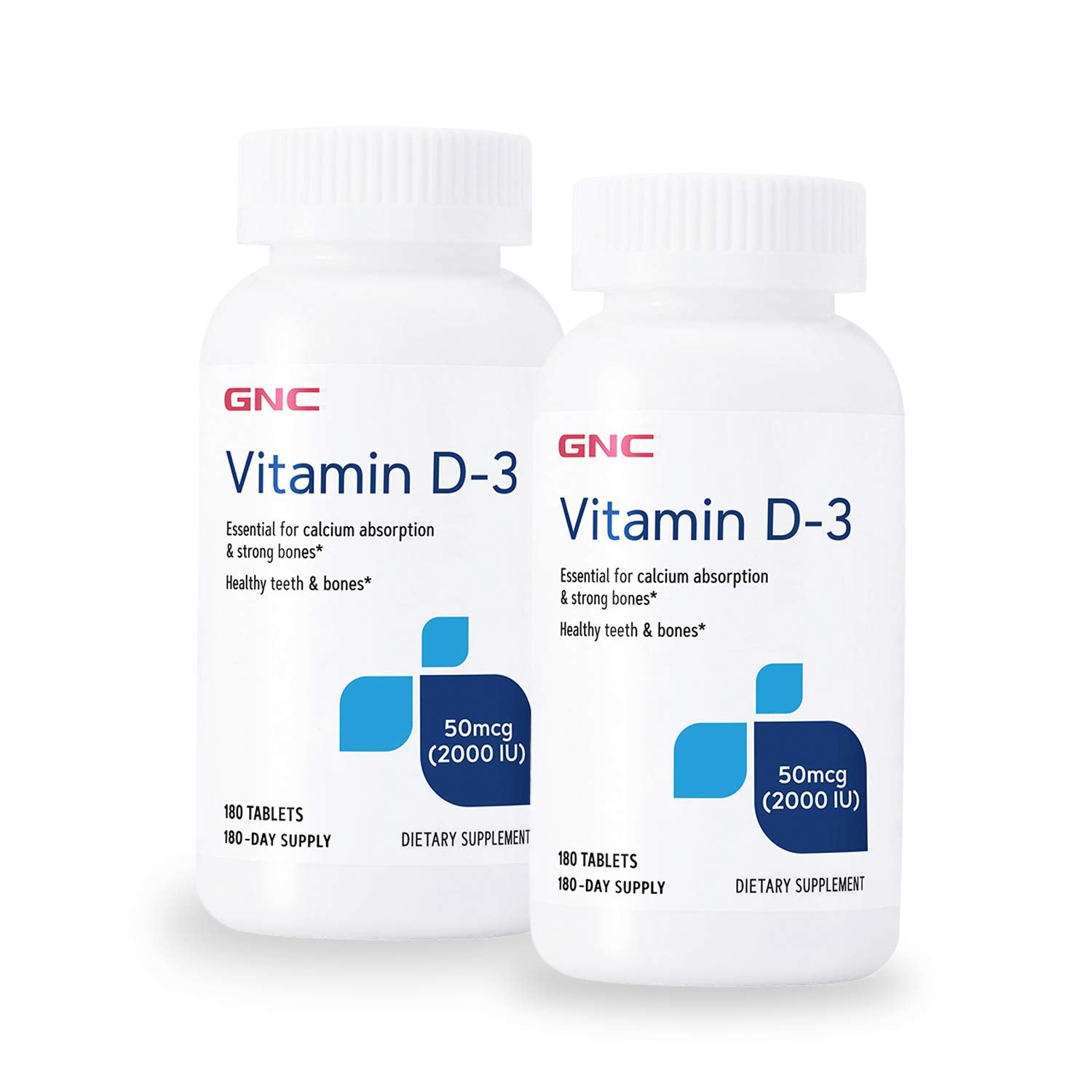 GNC Vitamin D-3 2000 IU Tablets, 360 Tablets
