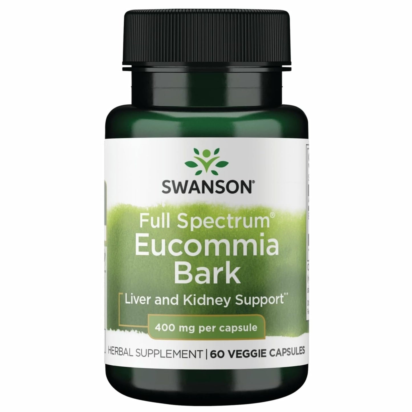 Swanson Full Spectrum Eucommia Bark 400 Milligrams Capsules, 60 Count