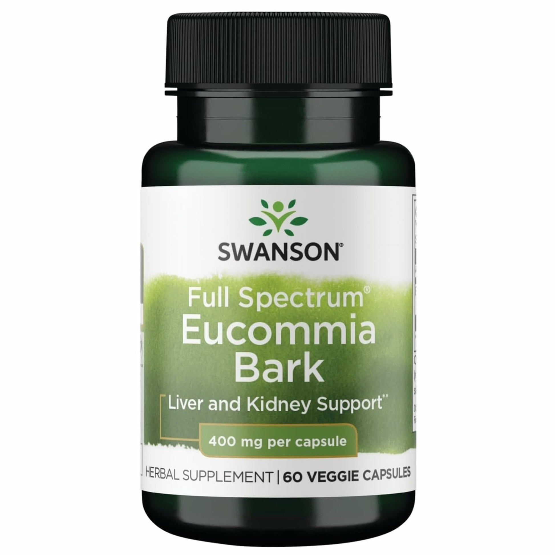 Swanson Full Spectrum Eucommia Bark 400 Milligrams Capsules, 60 Count