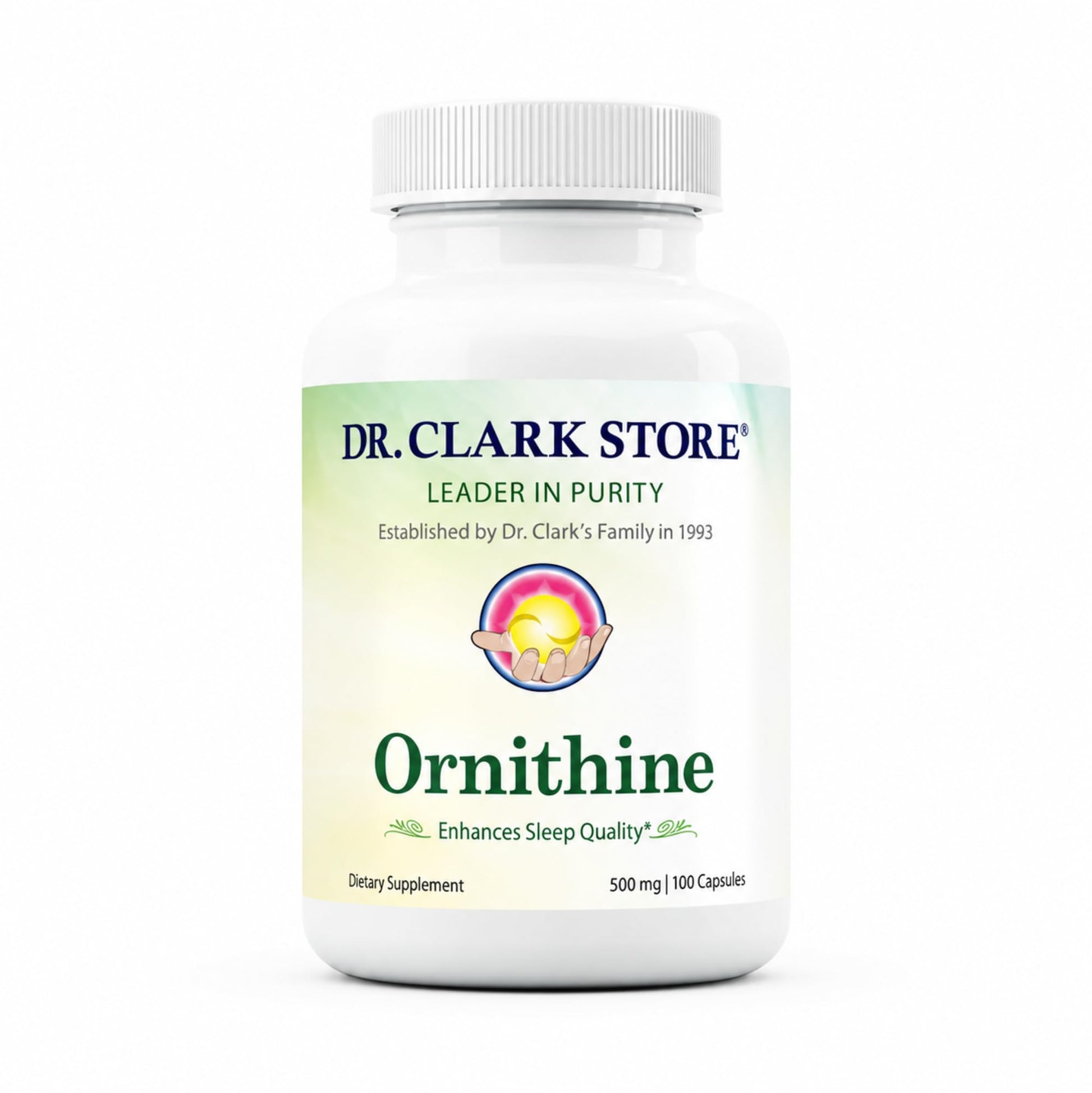 Dr Clark Store Ornithine Dietary Supplement 500mg Capsule, 100 Count