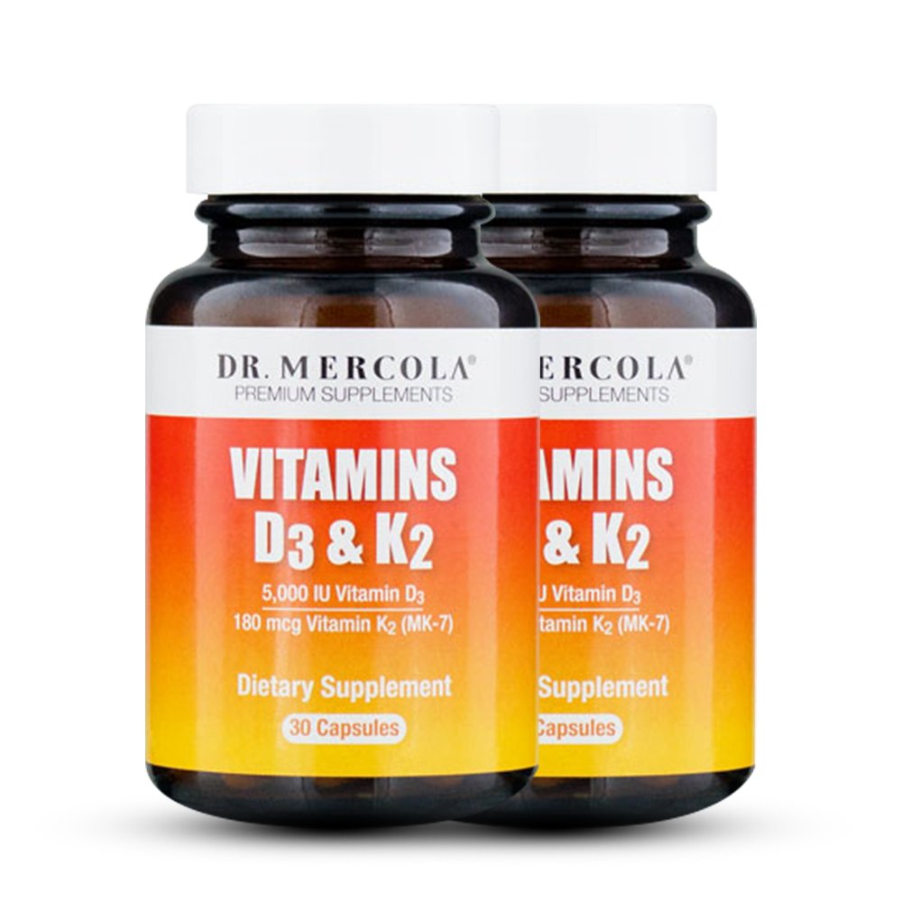 Dr. Mercola Vitamin D3 and K2 Supplement Capsule, 30 Capsules