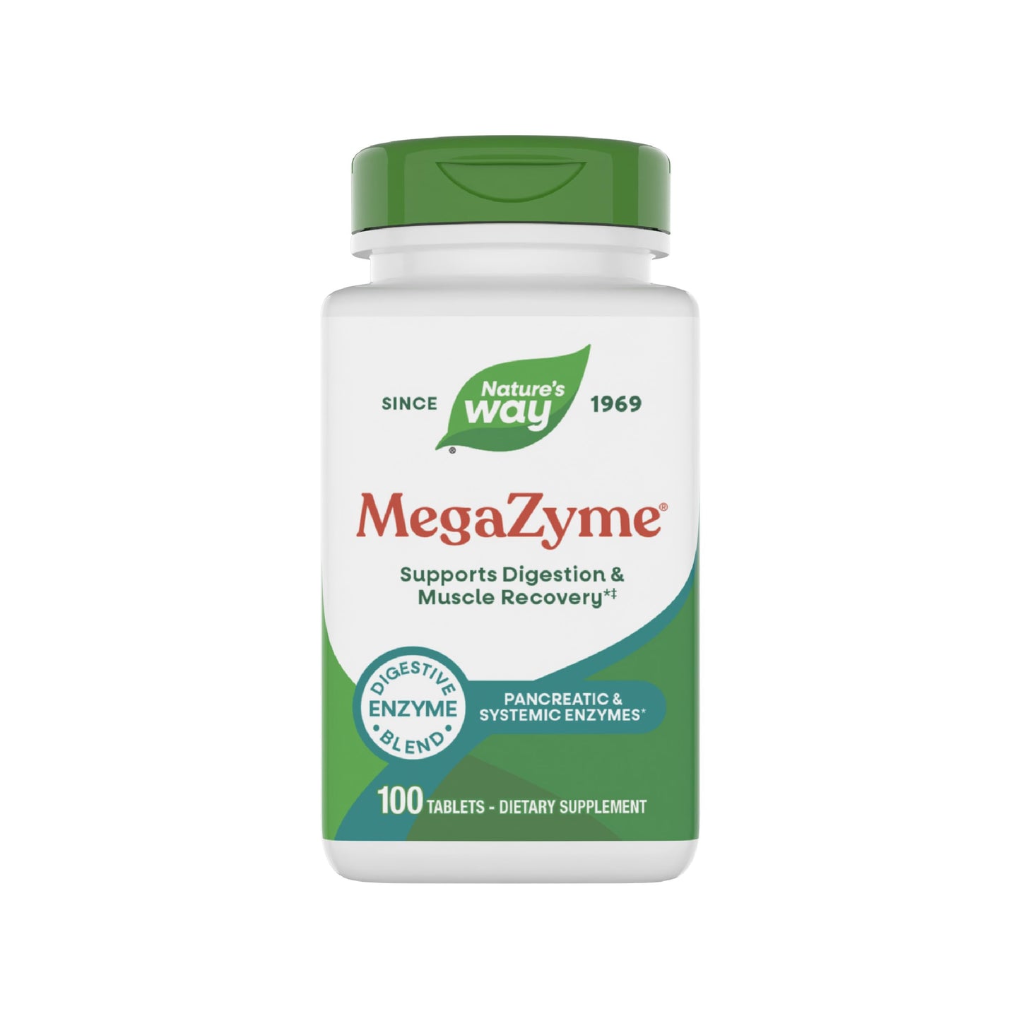 Nature's Way Mega-Zyme Pancreatic & Systemic Enzymes 100 Tablets