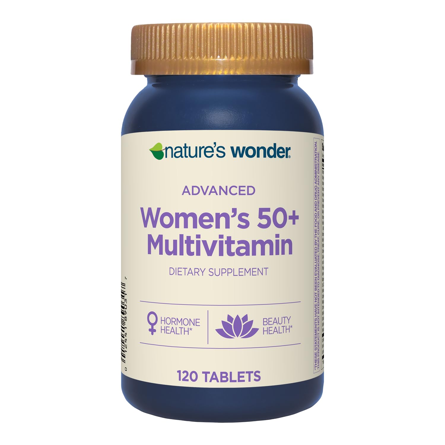 Nature's Wonder Advanced Womens 50+ Multivitamin/Multimineral Supplement with Vitamin D3 and B Vitamins, 120 Tablets