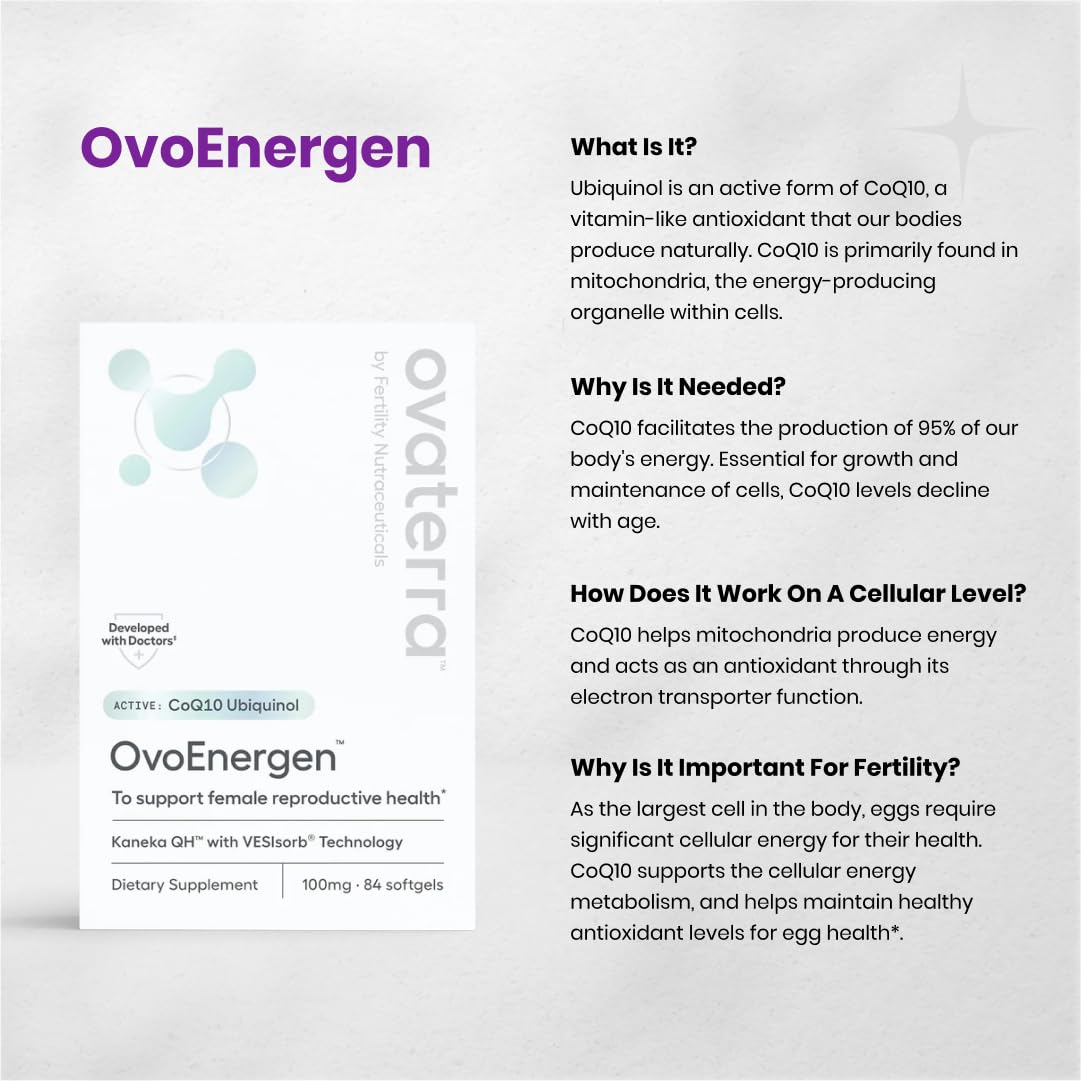 Ovaterra OvoEnergen CoQ10 Softgel 84 Count