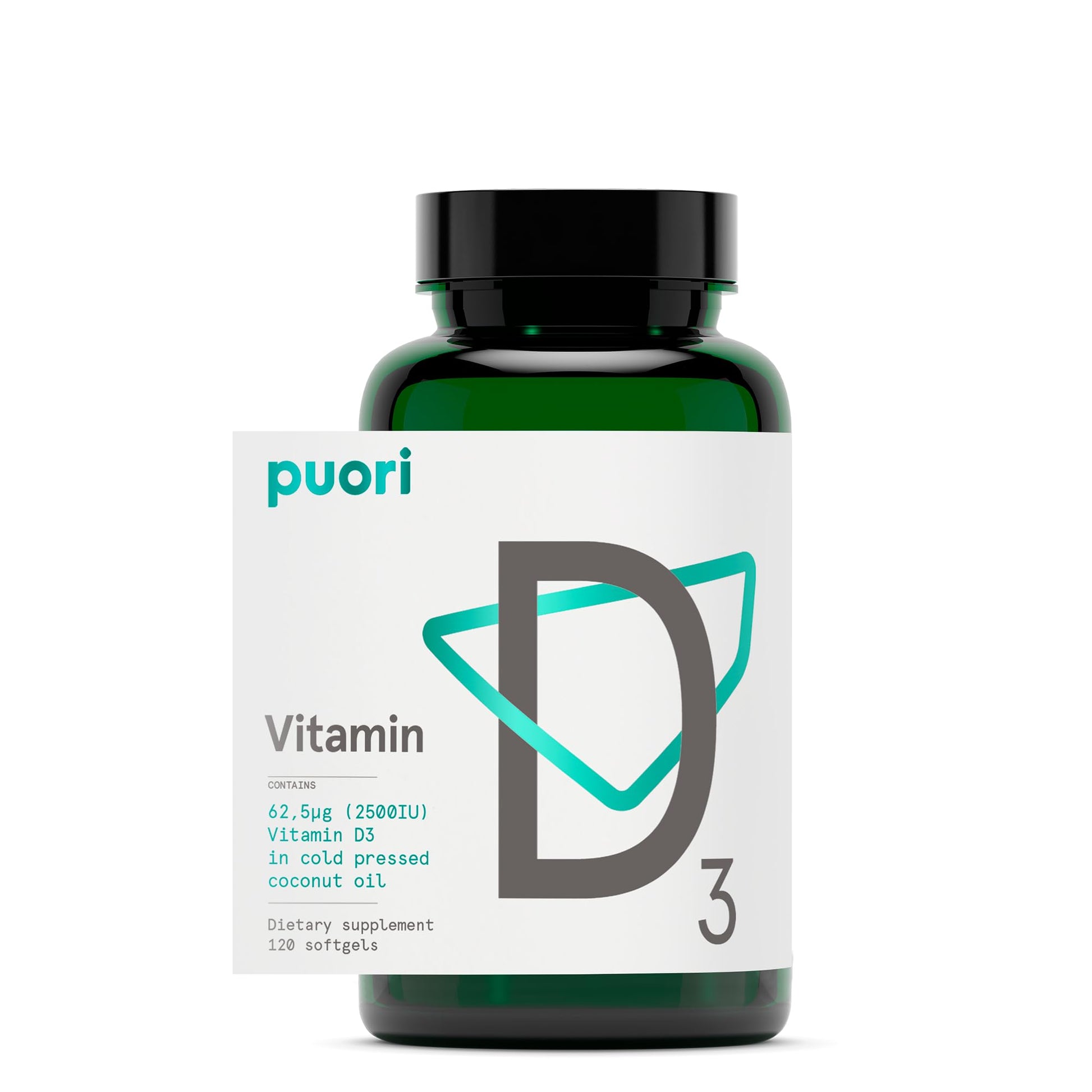 Puori Vitamin D3 Softgels 120 Count