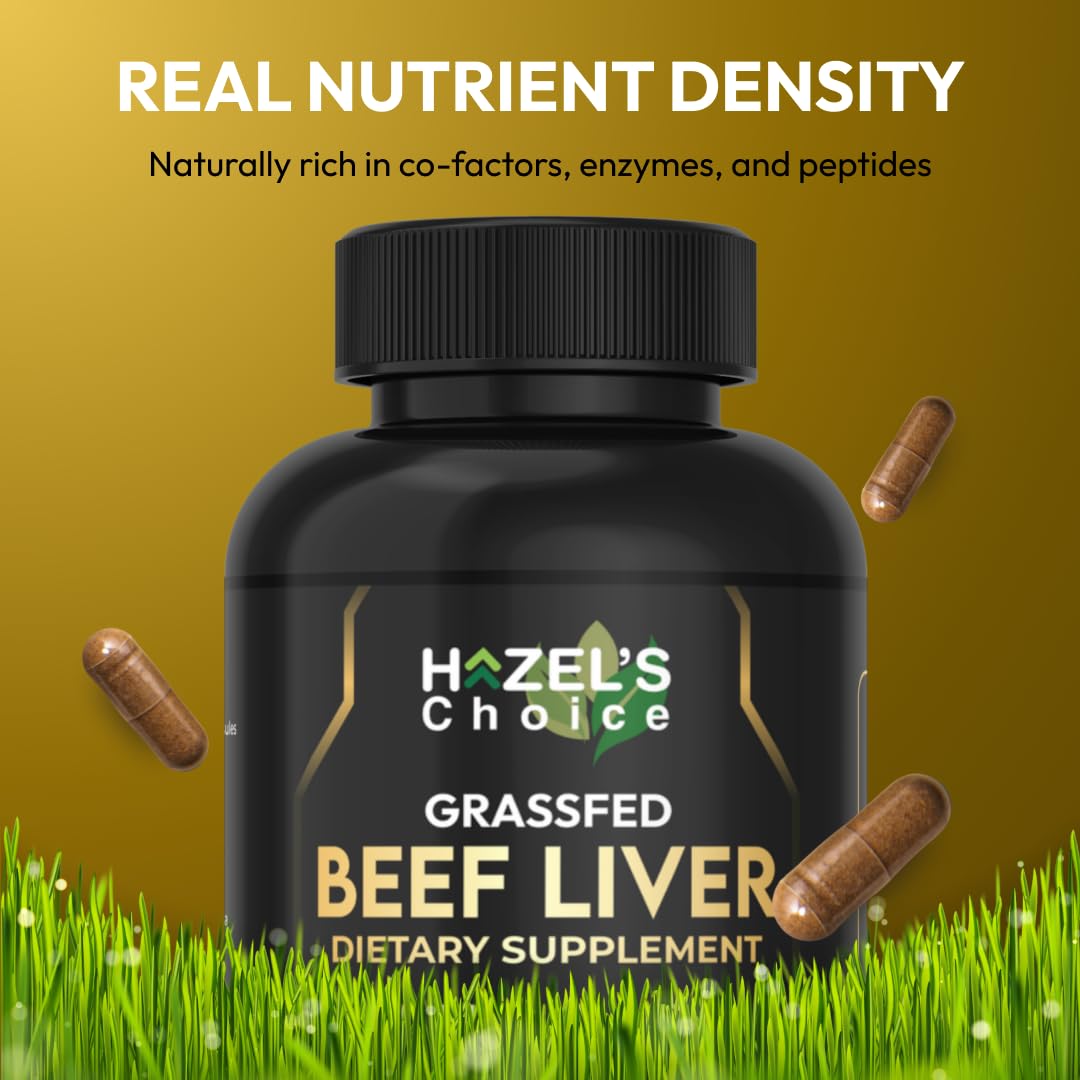 HAZEL'S Choice Grassfed Beef Liver Supplement 4500mg, 180 Capsules