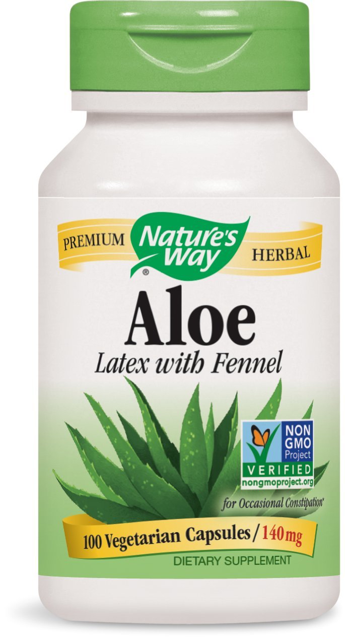 Nature's Way Aloe Latex with Fennel 140 mg Capsules, 600 Count