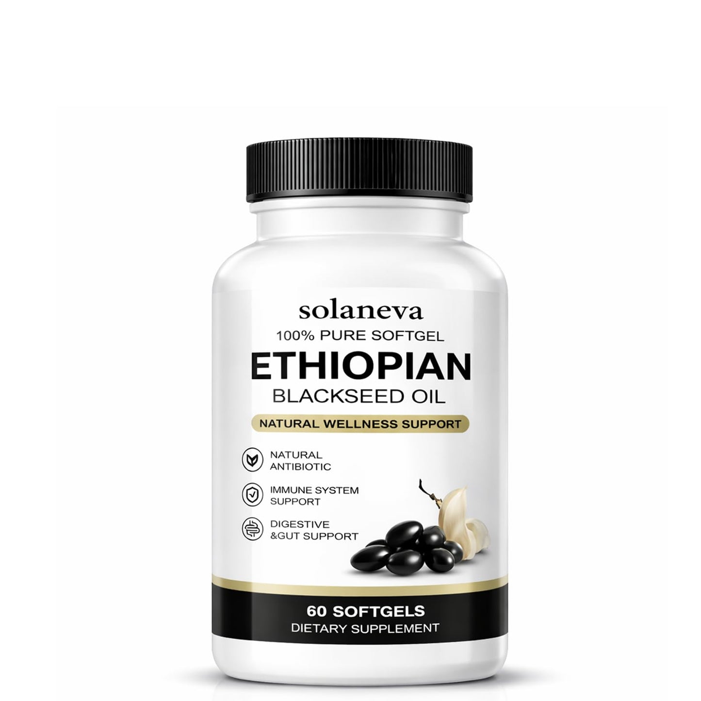 Kuri Nuka Solaneva Ethiopian Black Seed Oil Capsule, 60 Count