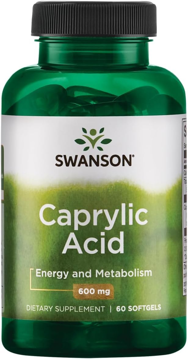Swanson Caprylic Acid 600 Milligrams Softgels 60