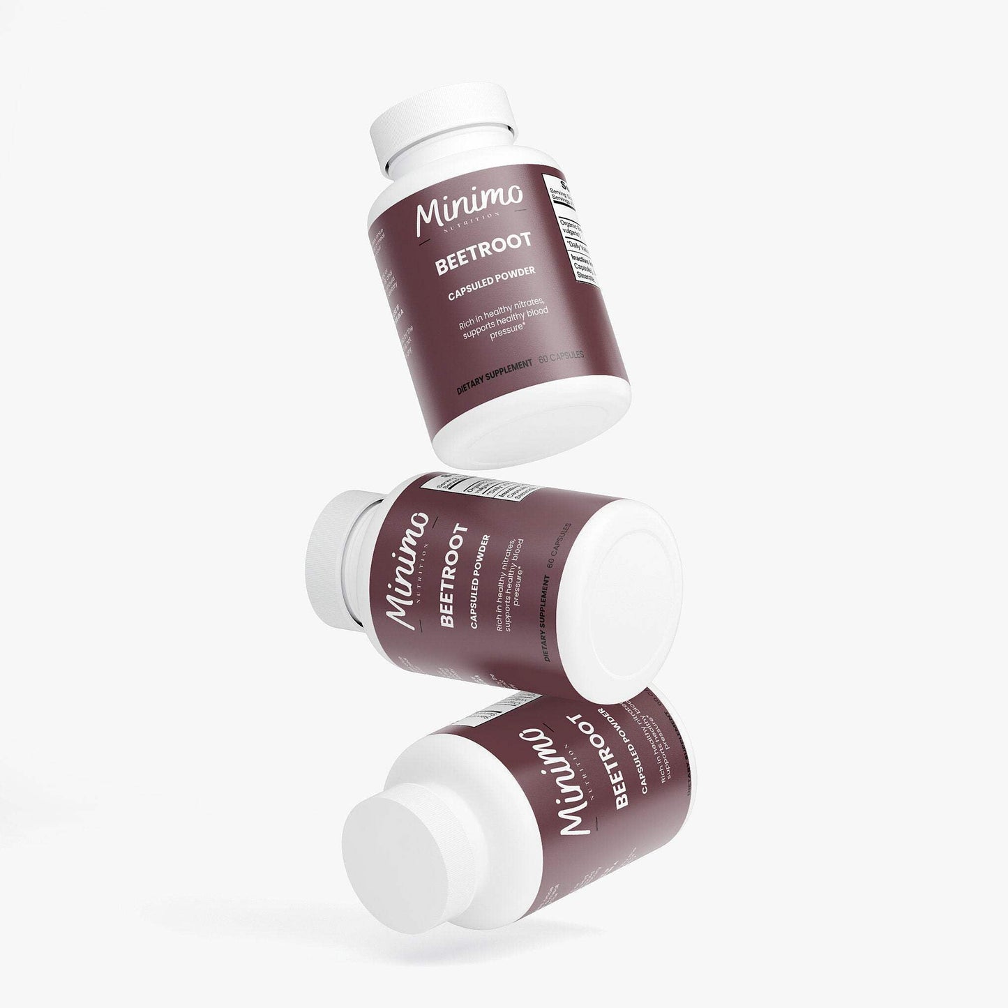 Minimo Nutrition Organic Beetroot Capsules, 60 Capsules