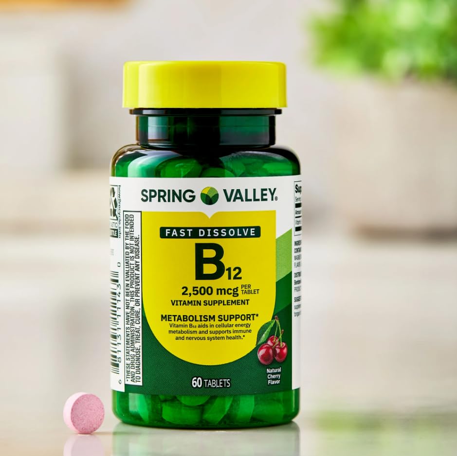 Generic Vitamin B12 Quick-Dissolve Tablets, 2,500 mcg, Cherry Flavor, 60 Tablets