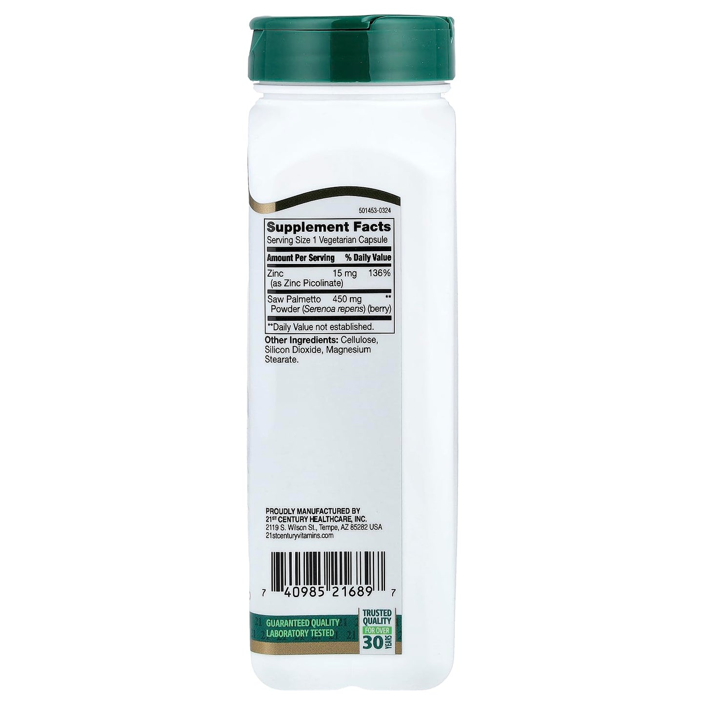 SMART MONKEY TECHNOLOGIES 21st Century Saw Palmetto Capsules, 200 Count