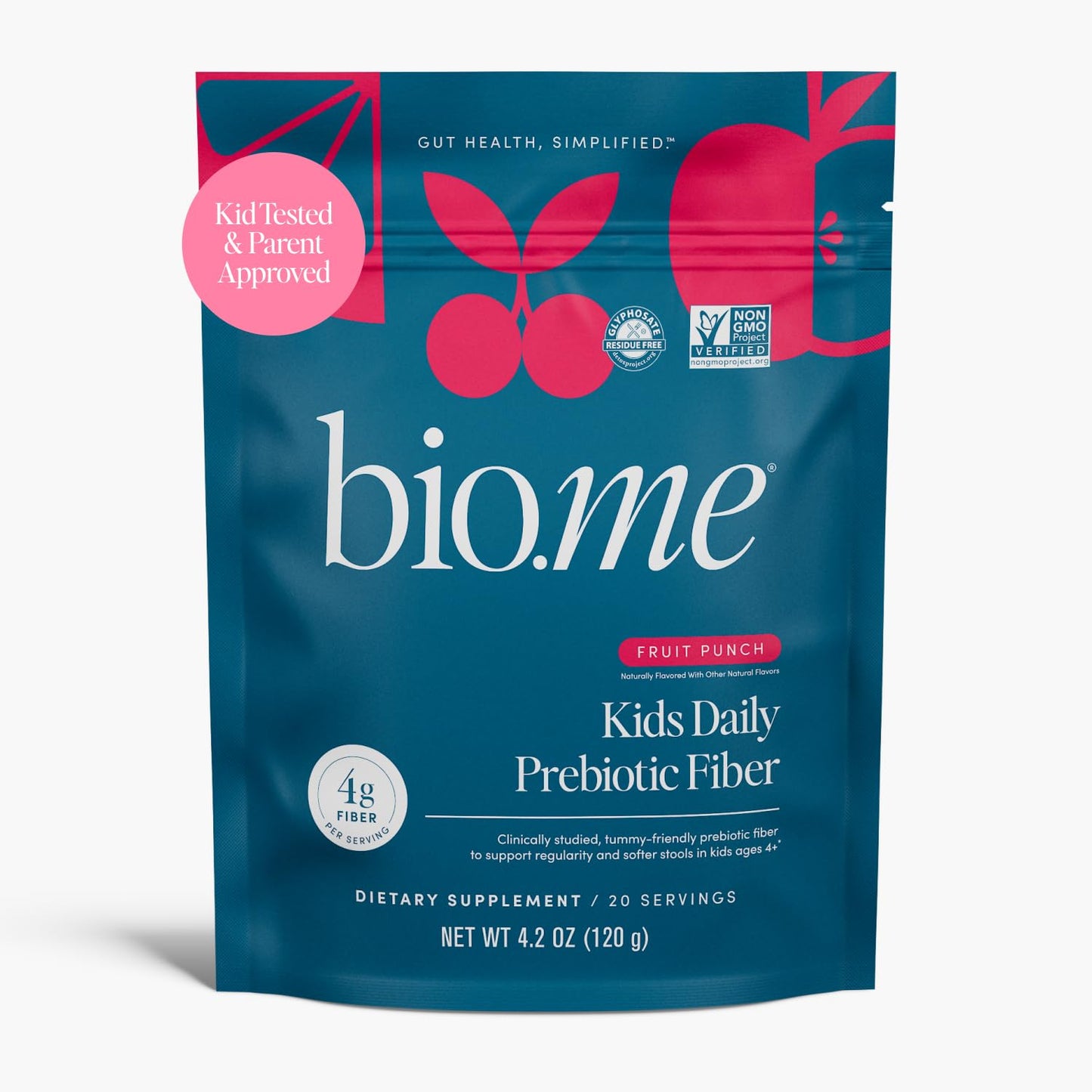 Bio.me Kids Daily Prebiotic Fiber Powder - Fruit Punch, 4.2 oz