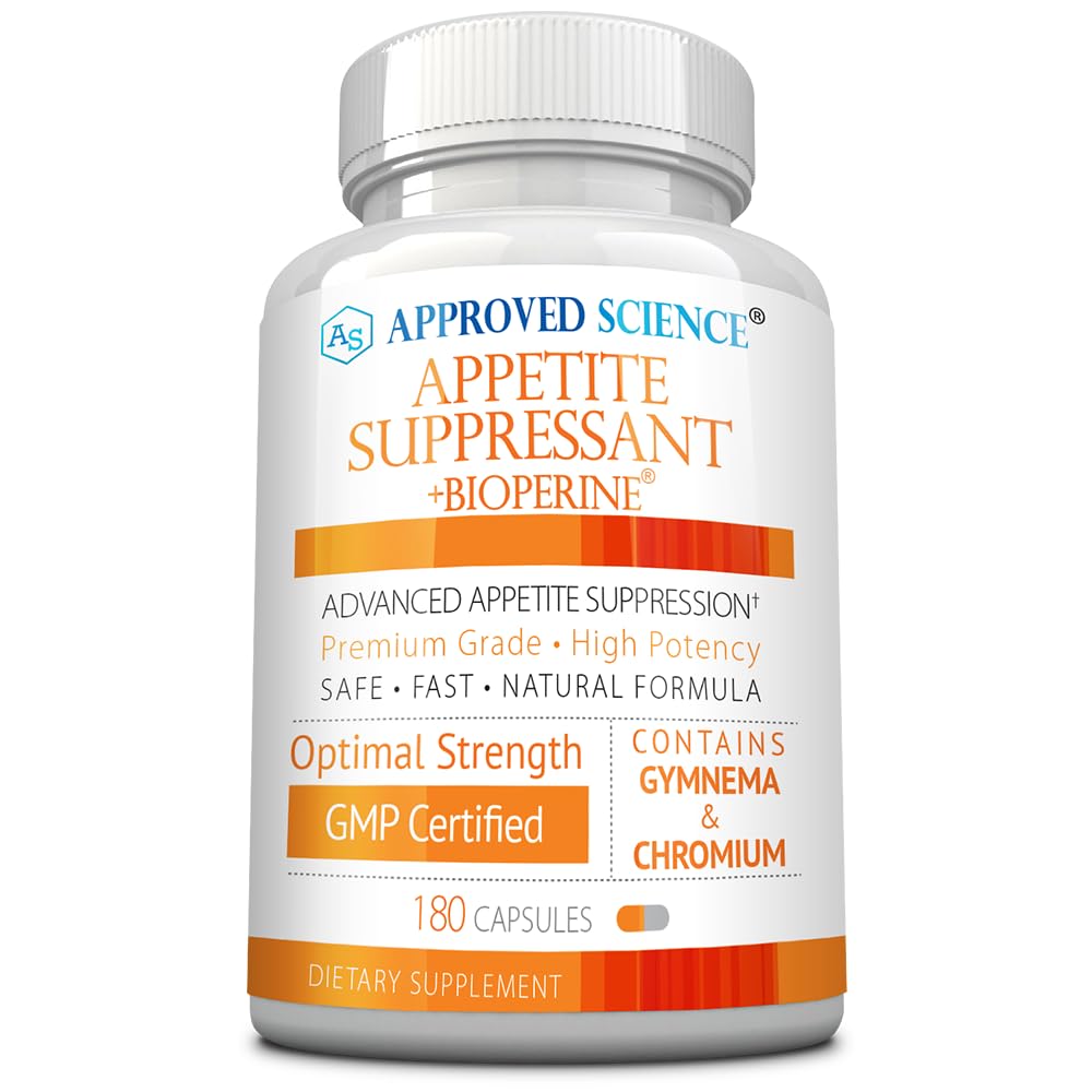 Approved Science Appetite Suppressant Gymnema, Chromium, Cayenne Pepper Capsules 180