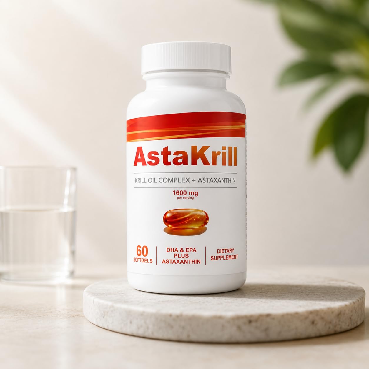 SAP AstaKrill Antarctic Krill Oil 1600mg Softgels 60 Count