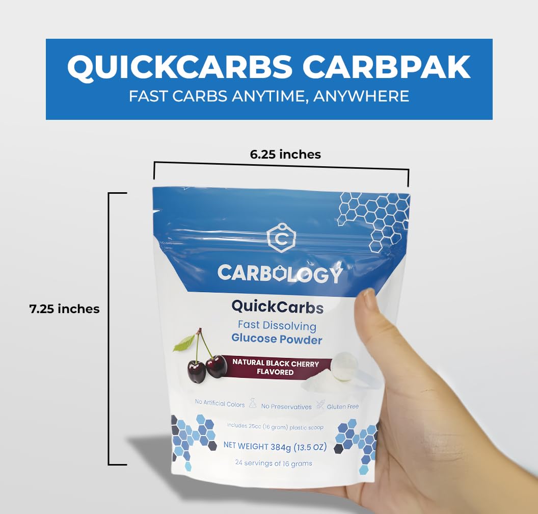 Carbology QuickCarbs Fast-Dissolving Glucose Powder Energy Blend 13.5 g per serving