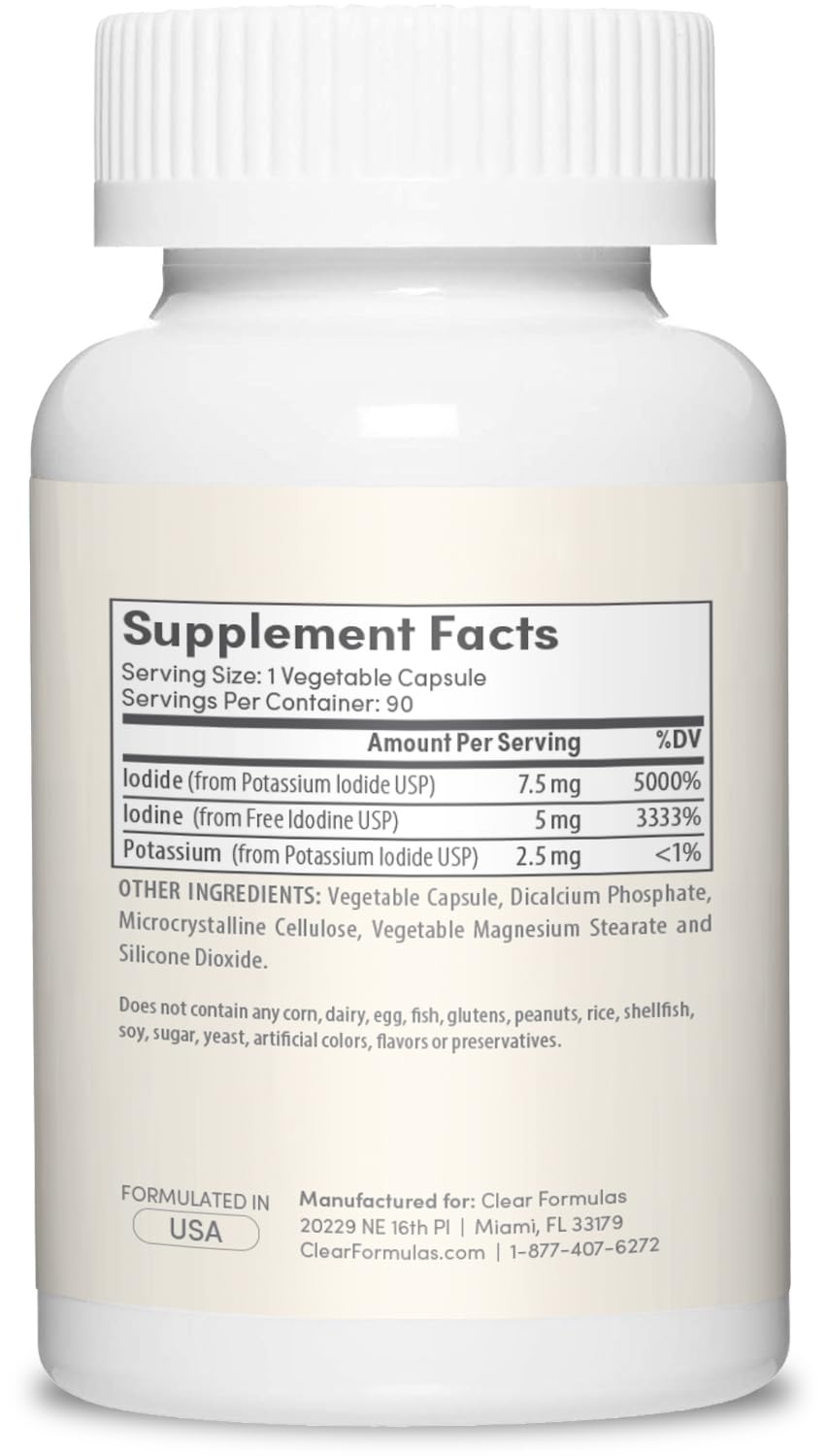 Clear Formulas Potassium Iodide Capsule 90 Count