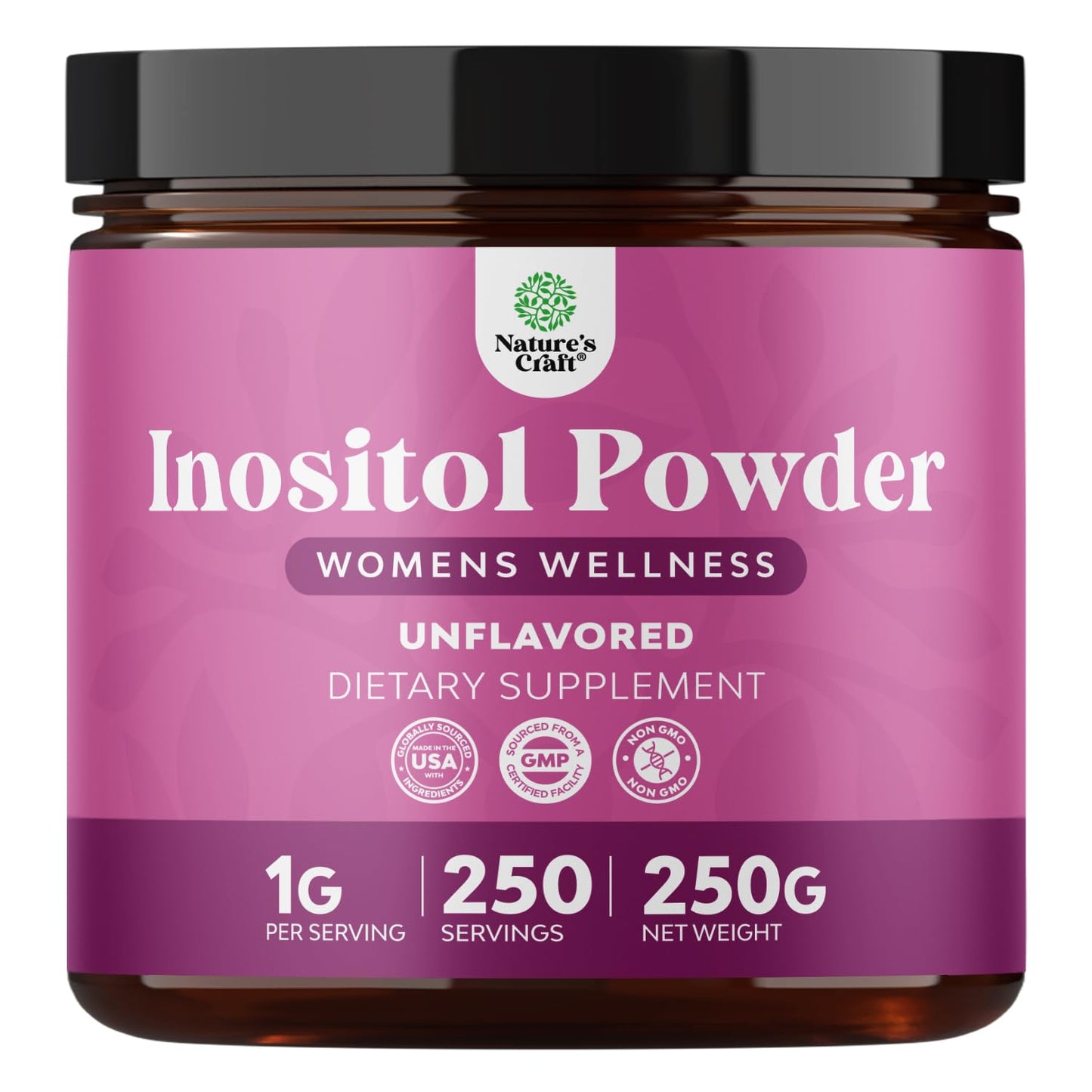 Natures Craft Myo-Inositol & D-Chiro Inositol Powder, 8.8 oz