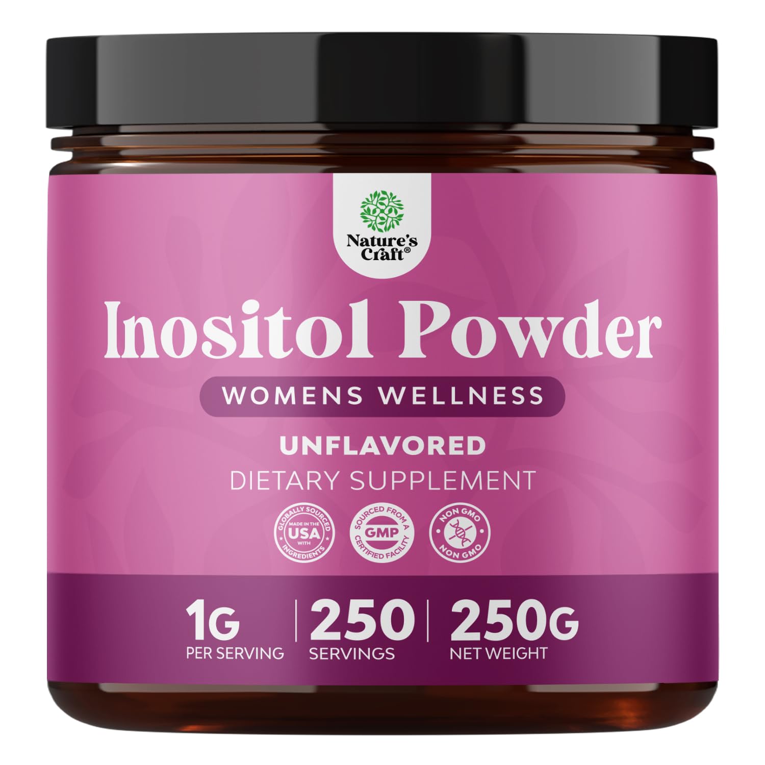 Natures Craft Myo-Inositol & D-Chiro Inositol Powder 8.8 Ounce