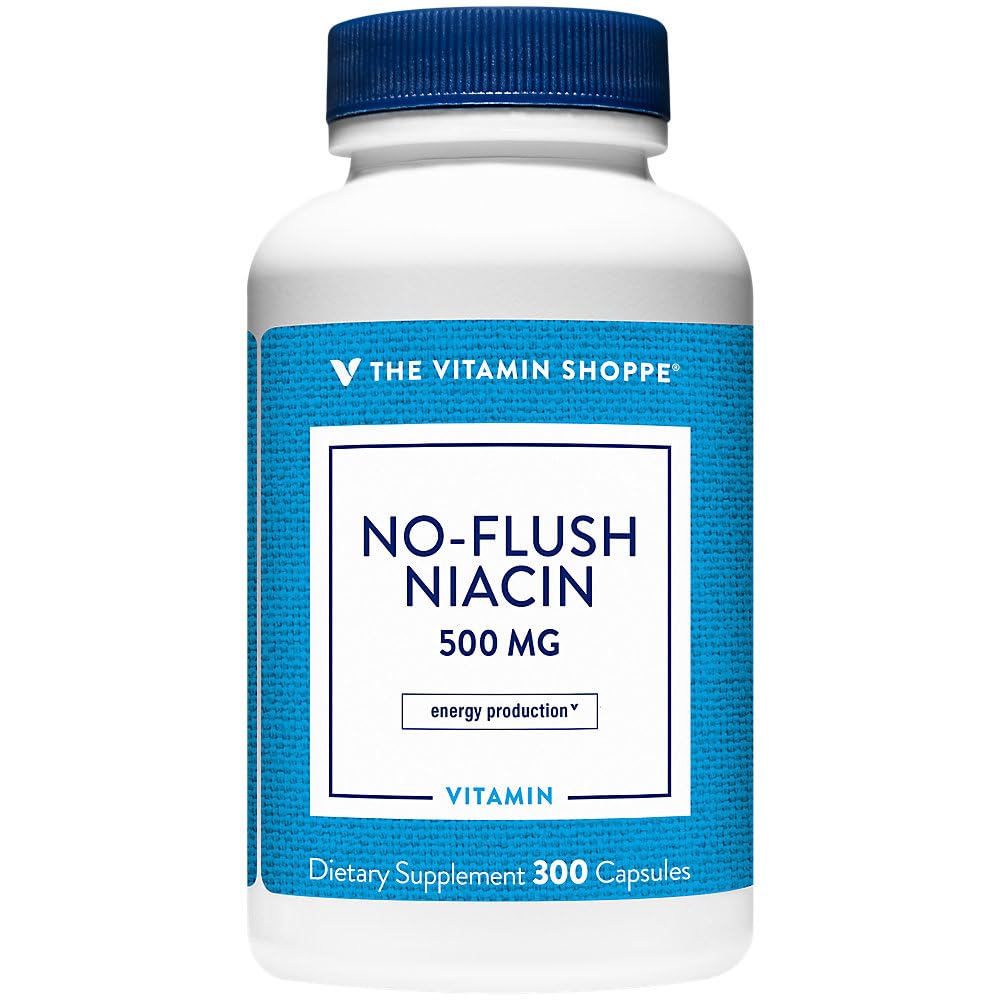 The Vitamin Shoppe No-Flush Niacin 500mg Inositol Hexanicotinate, 300 Capsules