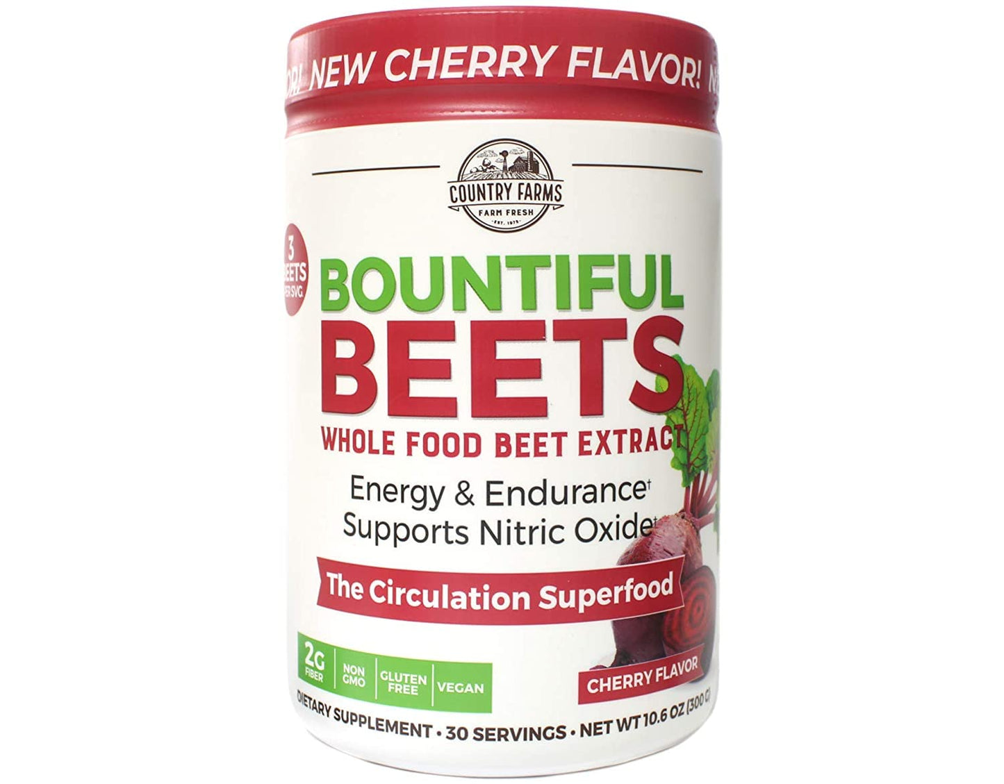 Country Farms Bountiful Beets Circulation Superfood Powder 84.8 oz