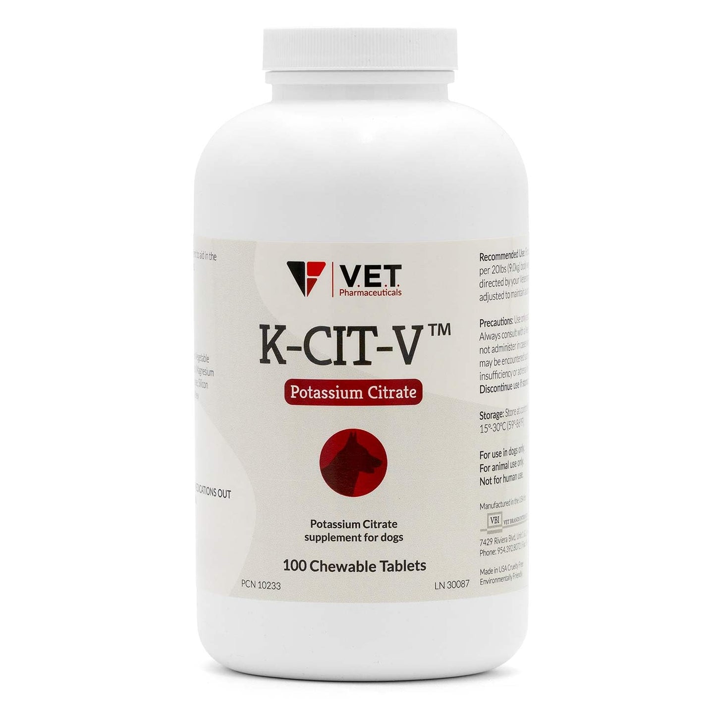 V.E.T. PHARMACEUTICALS Potassium Citrate 640mg Tablets, 100 Tablets